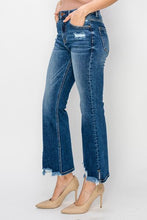 Load image into Gallery viewer, RISEN High Waist Raw Hem Flare Jeans
