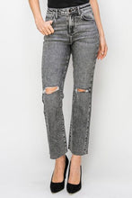 Load image into Gallery viewer, RISEN High Waist Distressed Straight Jeans
