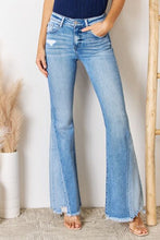 Load image into Gallery viewer, Kancan Mid Rise Raw Hem Flare Jeans
